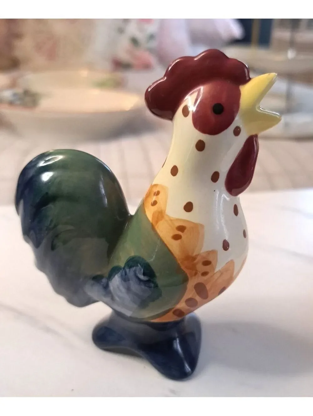 Vintage Pfaltzgraff Pistoulet Ceramic Rooster Pie Bird by Artist Susan Winget